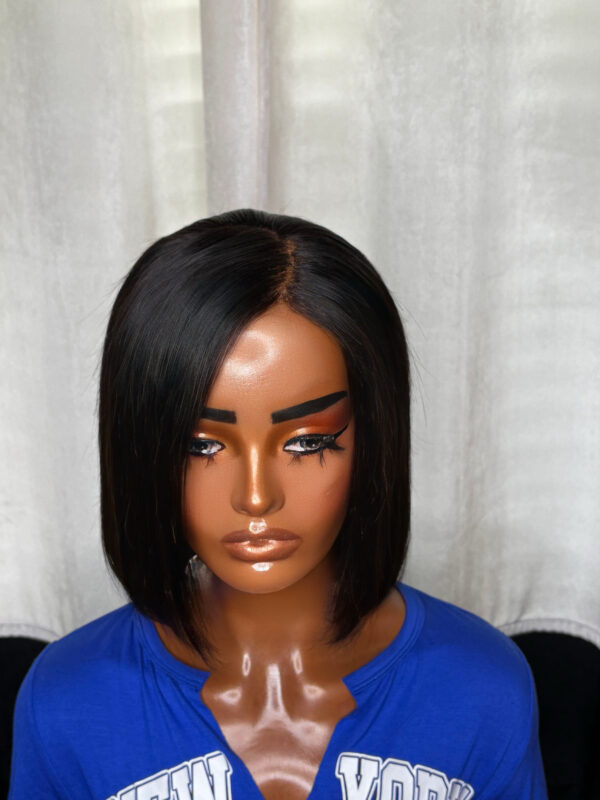 IMG_0991 BeLady 10-16 inch Bob Wig Human Hair 180_ Density 4x4 Transparent Lace Wigs Human Hair Straight Pre Plucked Glueless Side Part Bob Wigs For Women