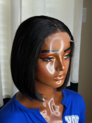BeLady 8-16 inches Glueless Ready To Wear Short Bob Wigs Transparent Pre Cut Lace Wig 200_