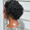 Belady 6-8 Inches Curly Pixie Cut Wig Brazilian Transparent Lace Human Hair Wigs 13x1 Deep Wave Lace Front Bob Wig For Women Human Hair