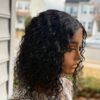 BeLady 12-24 Inch 4x4 Kinky Curly Human Hair Wig  Black Color 180
