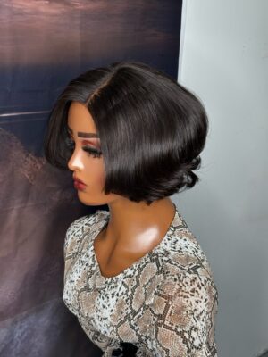 BeLady 8-12 Inch 13x4 Lace Front Human Hair Short Bob Pixy Cut Wig 200_ Density