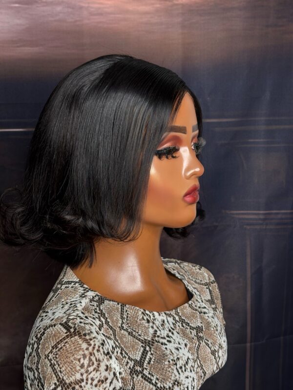 BeLady 12-16 Inches Turn-up Ready to wear Glueless Human Bob Wig With see Part Unit