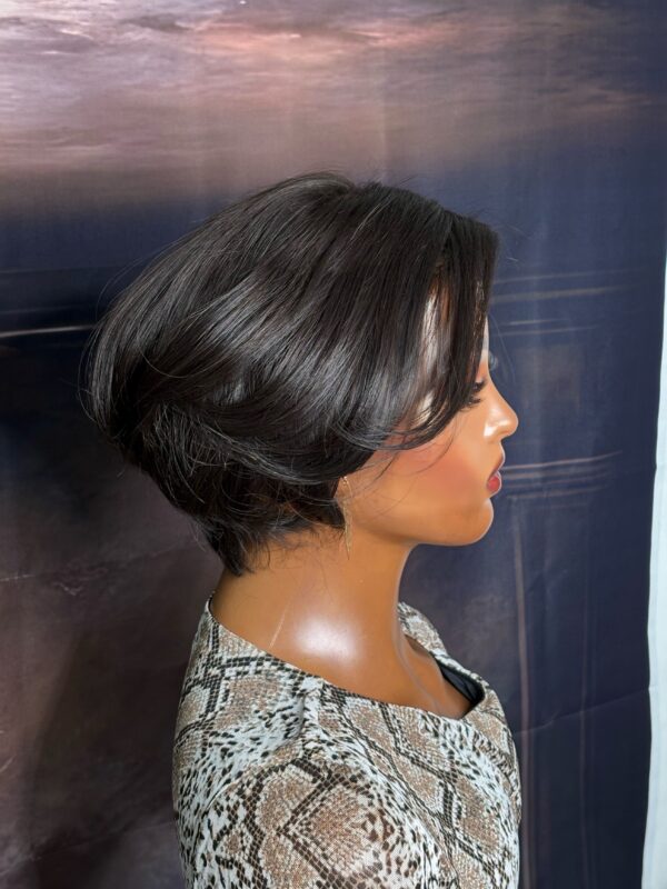 8-12 Inch 13x4 Lace Front Human Hair Short Bob Pixy Cut Wig 200_ Density - Image 3